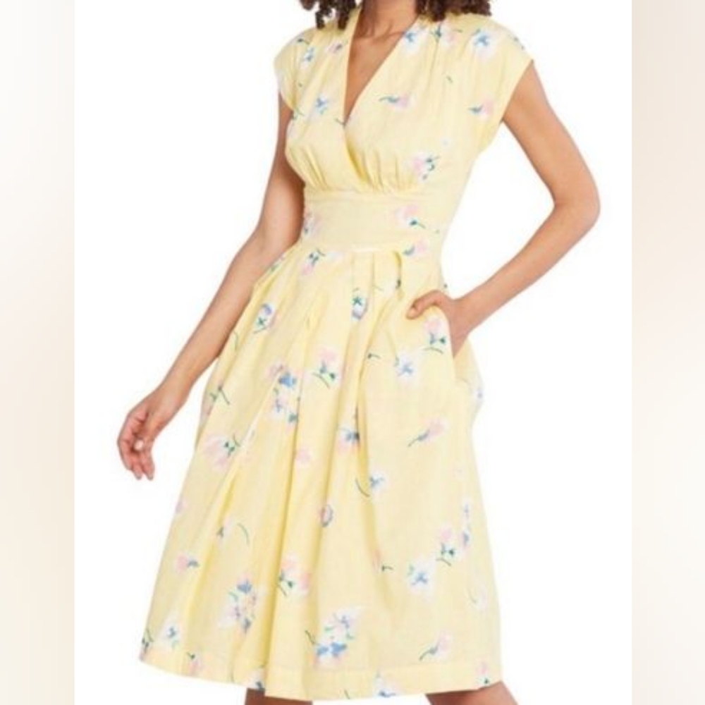 MidclothxEmily and Fin Yellow Floral Dress